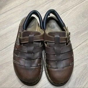 DOC MARTENS men’s brown leather Fenton closed toe sandals 12 Dr. Martens Leather Upper Fisherman Sandals for Men for sale  main image 4
